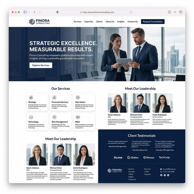 Finora Consulting — Corporate Website